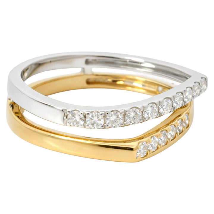 Two-Tone Diamond Wrap Ring