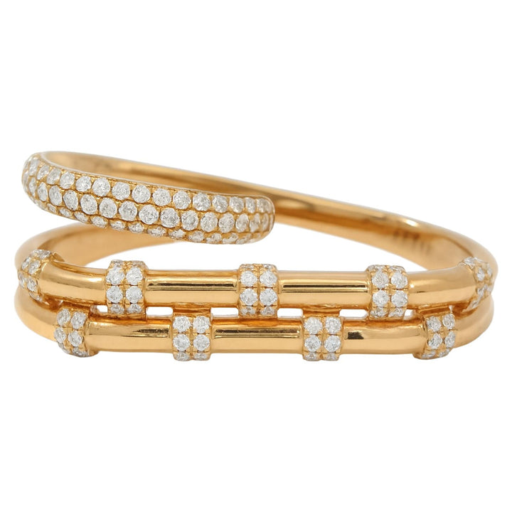 Triple Row Diamond Wrap Ring