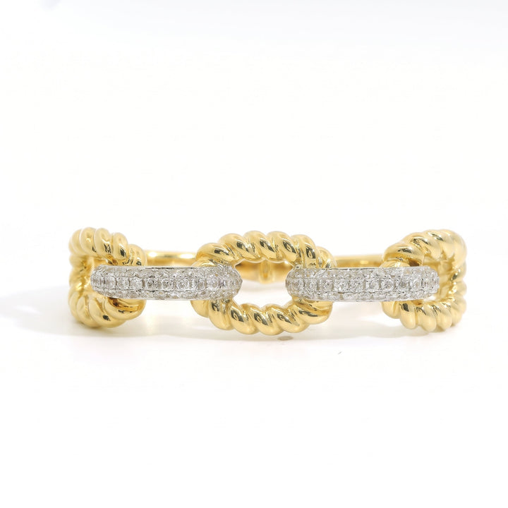 Pavé Link Double Finger Ring