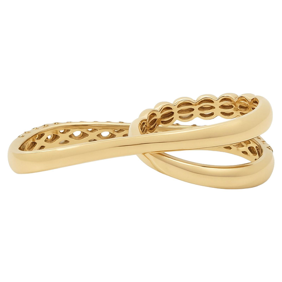 Beaded Diamond Open Ring
