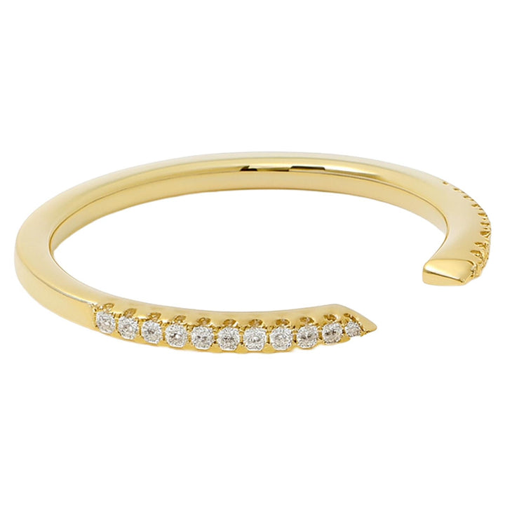 Diamond Open Curve Ring