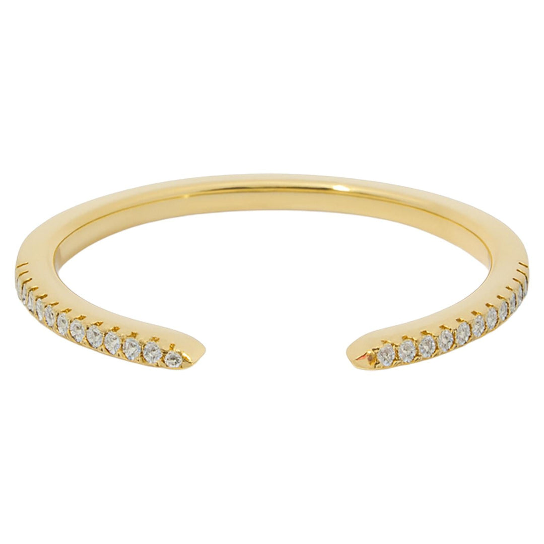 Diamond Open Curve Ring