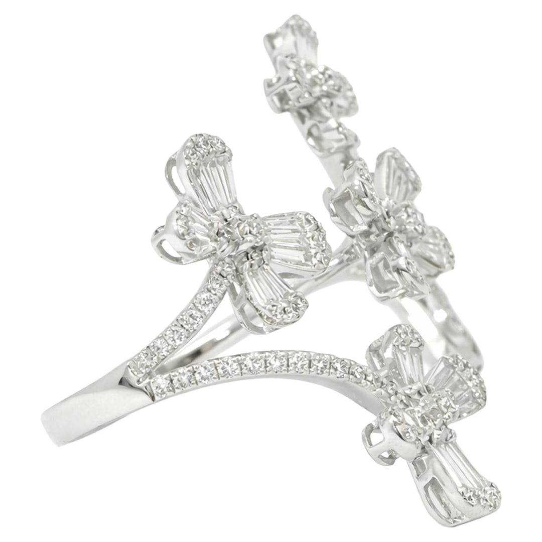 Diamond Blossom Multi-Finger Ring