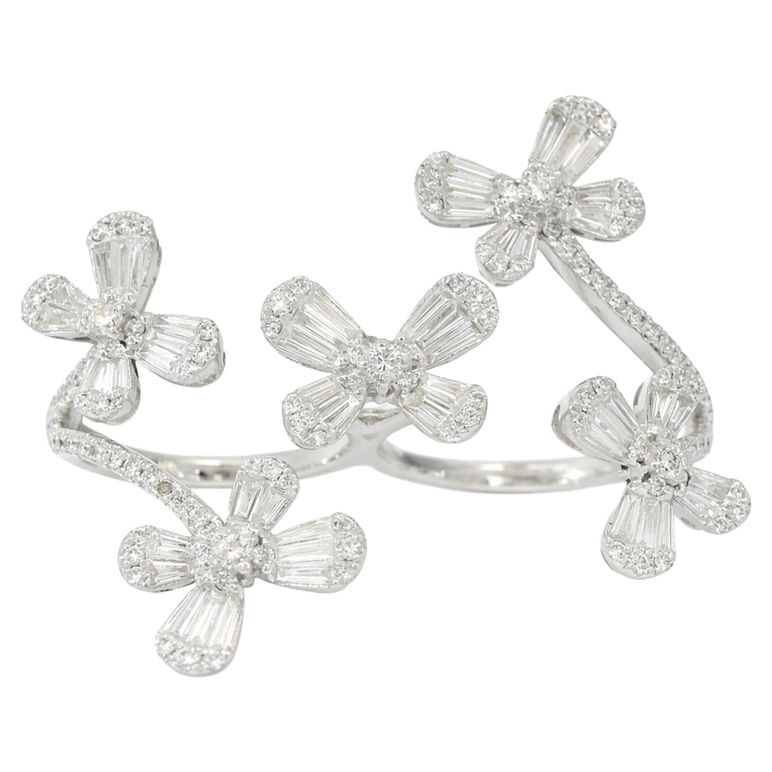 Diamond Blossom Multi-Finger Ring