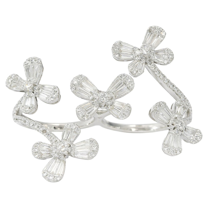 Diamond Blossom Multi-Finger Ring