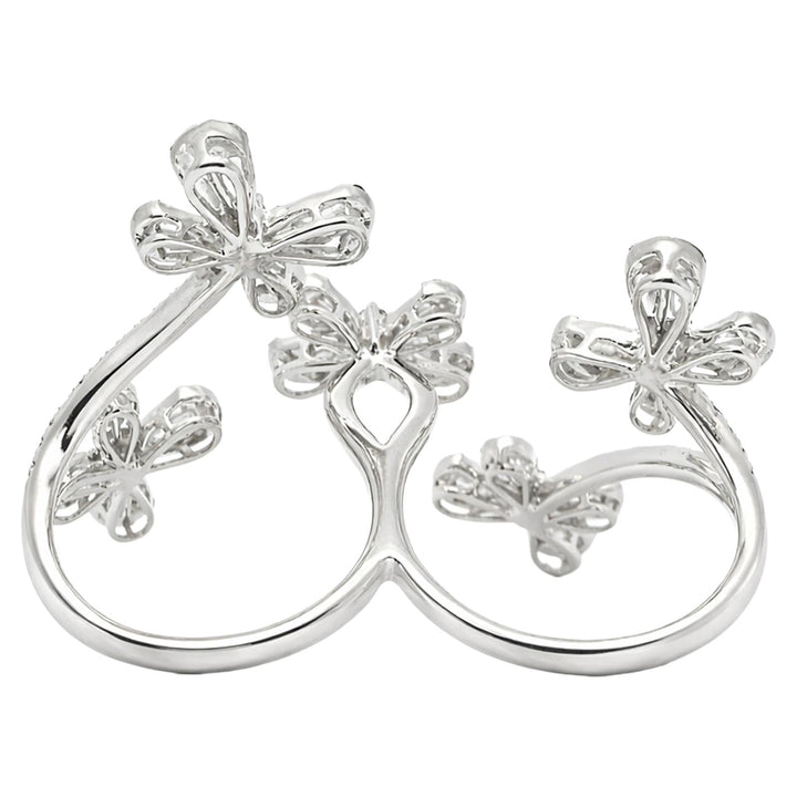 Diamond Blossom Multi-Finger Ring