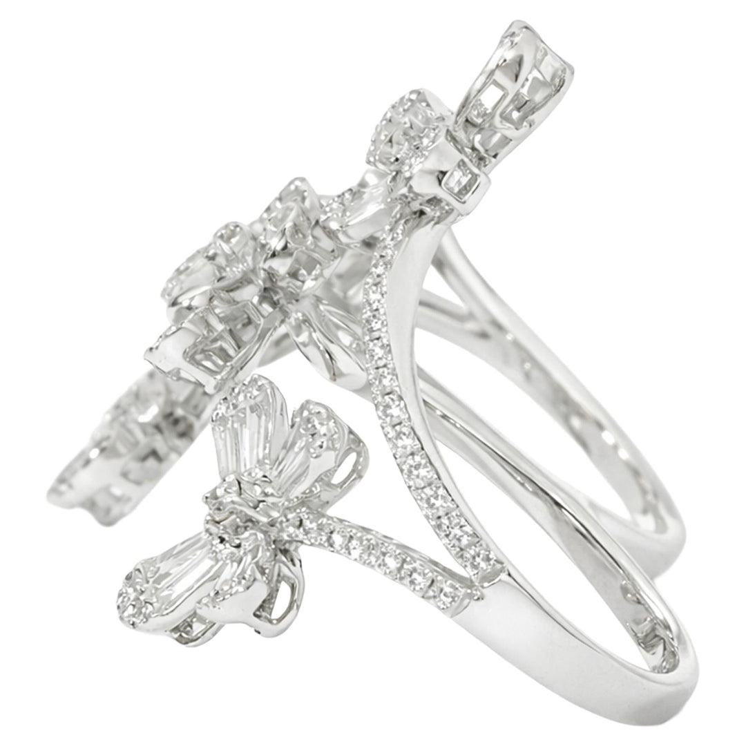 Diamond Blossom Multi-Finger Ring