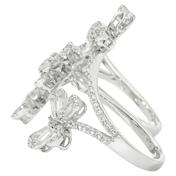 Diamond Blossom Multi-Finger Ring