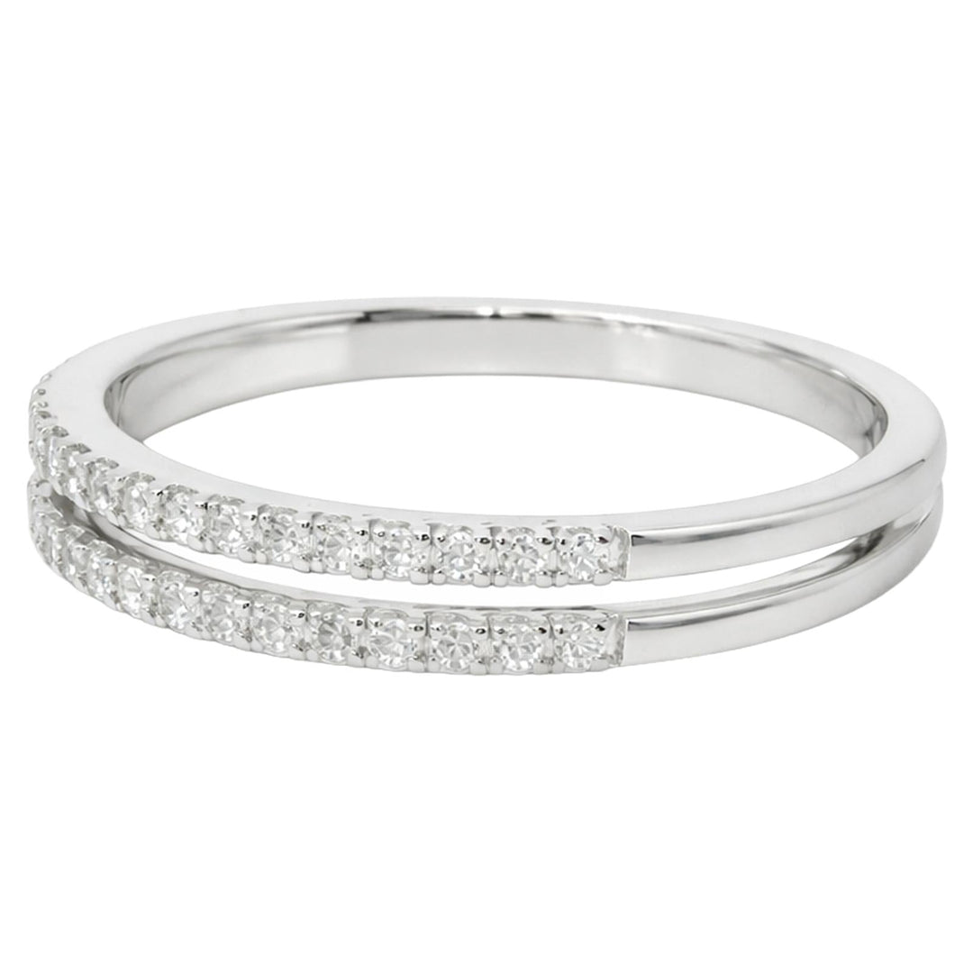 Double Row Pavé Diamond Open Band