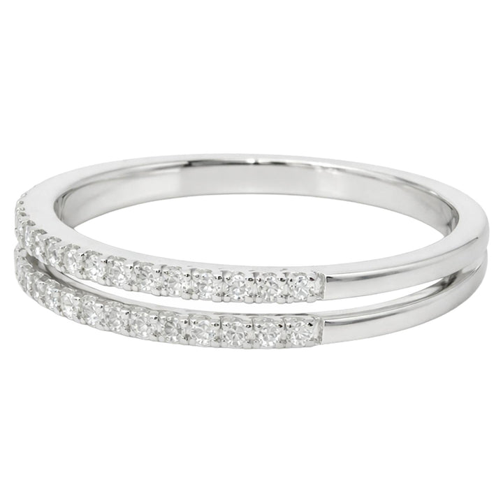 Double Row Pavé Diamond Open Band