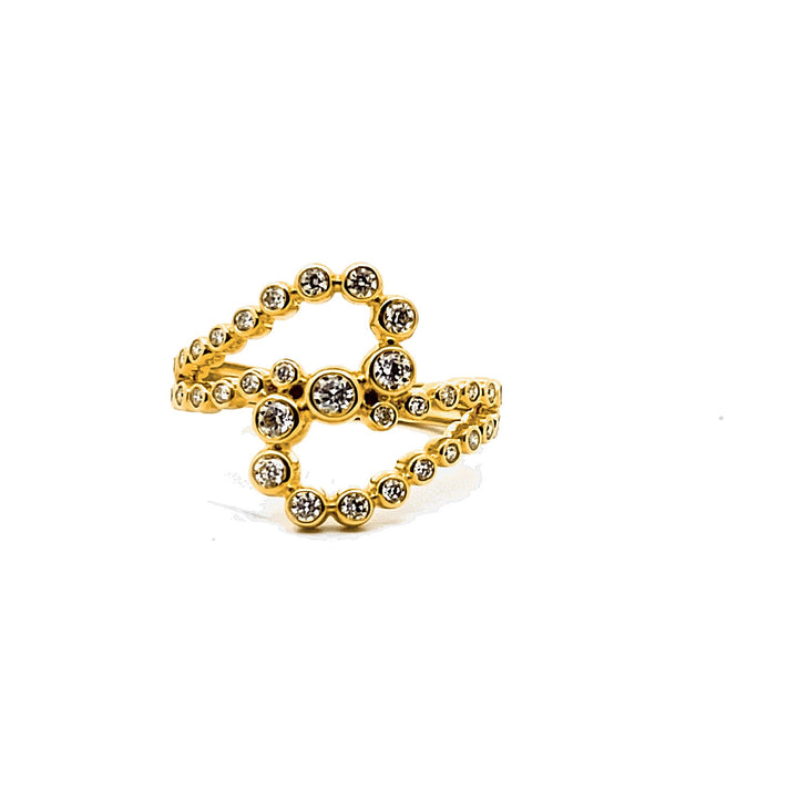Double Loop Bezel Diamond Ring