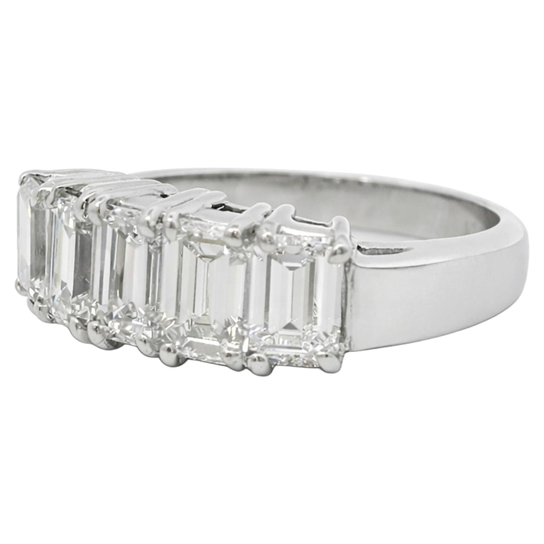 Emerald Cut Diamond Row Band Ring