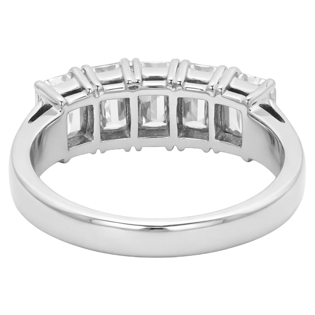 Emerald Cut Diamond Row Band Ring
