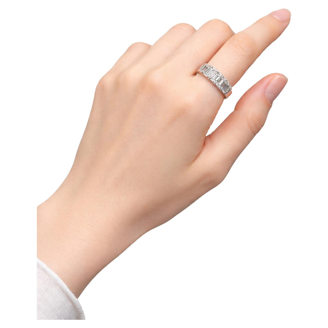 Emerald Cut Diamond Row Band Ring