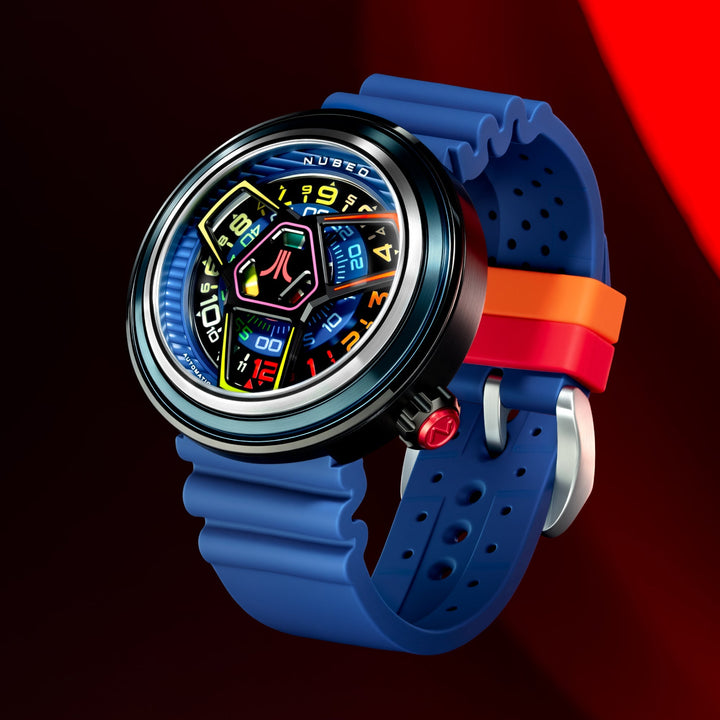 Ventana Automatic Atari Retro Gamer Limited Edition Blue / Rubber Strap | Blue D
