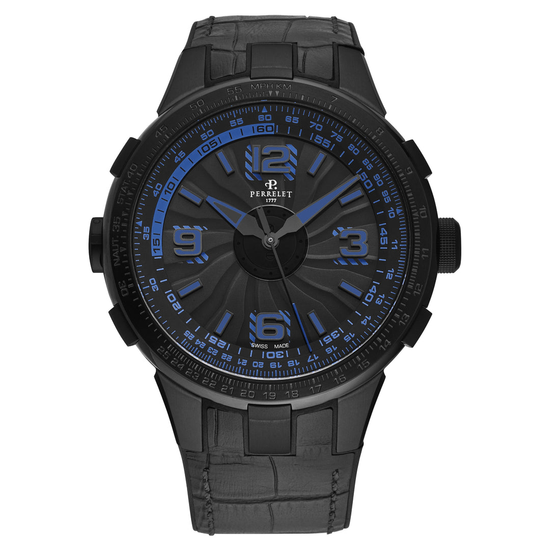 Turbine Pilot Black Blue Black-Blue Dial
