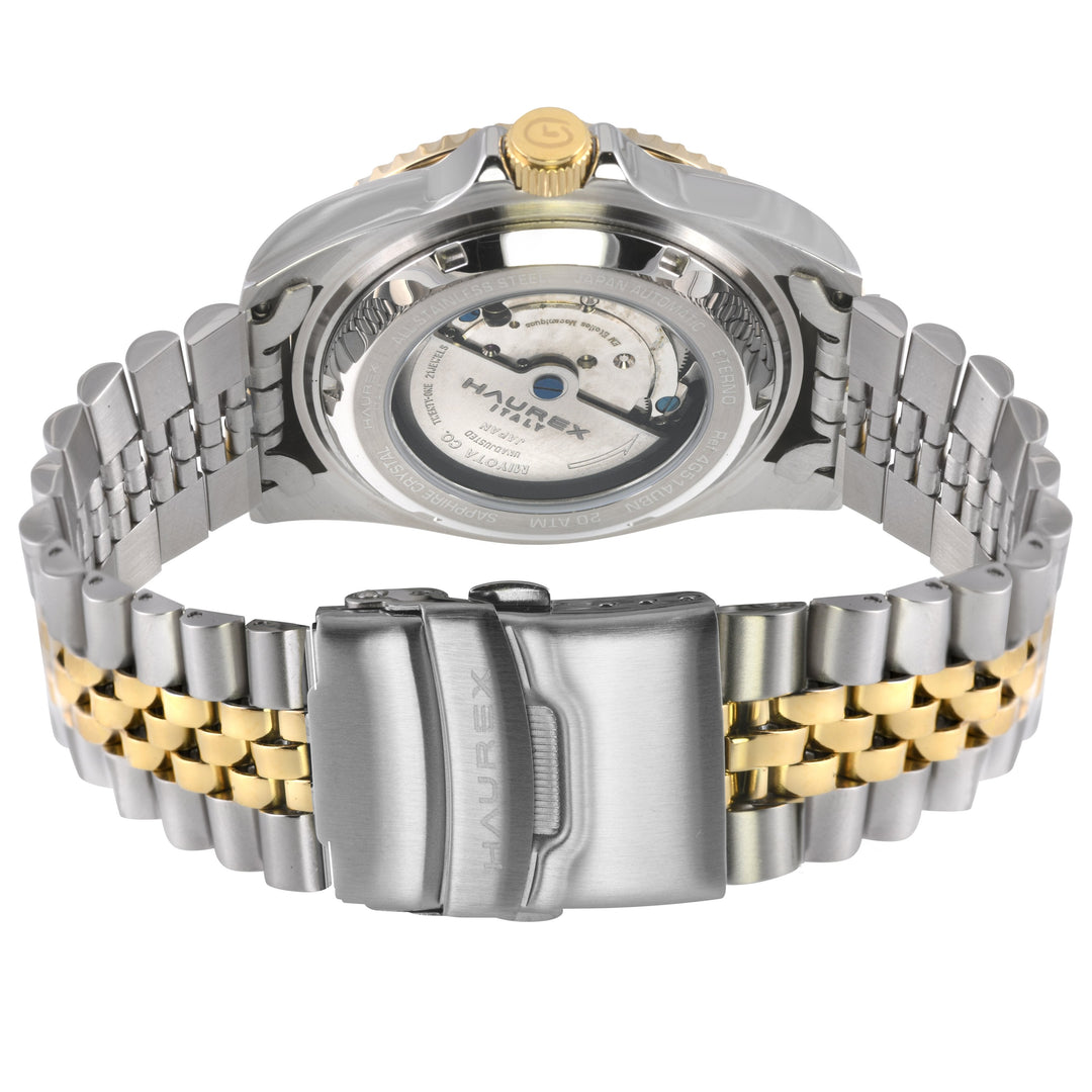 Eterno SS/IPYG Case, Black/Blue Bezel, Blue Dial,  SS/IPYG Two toned Stainless S