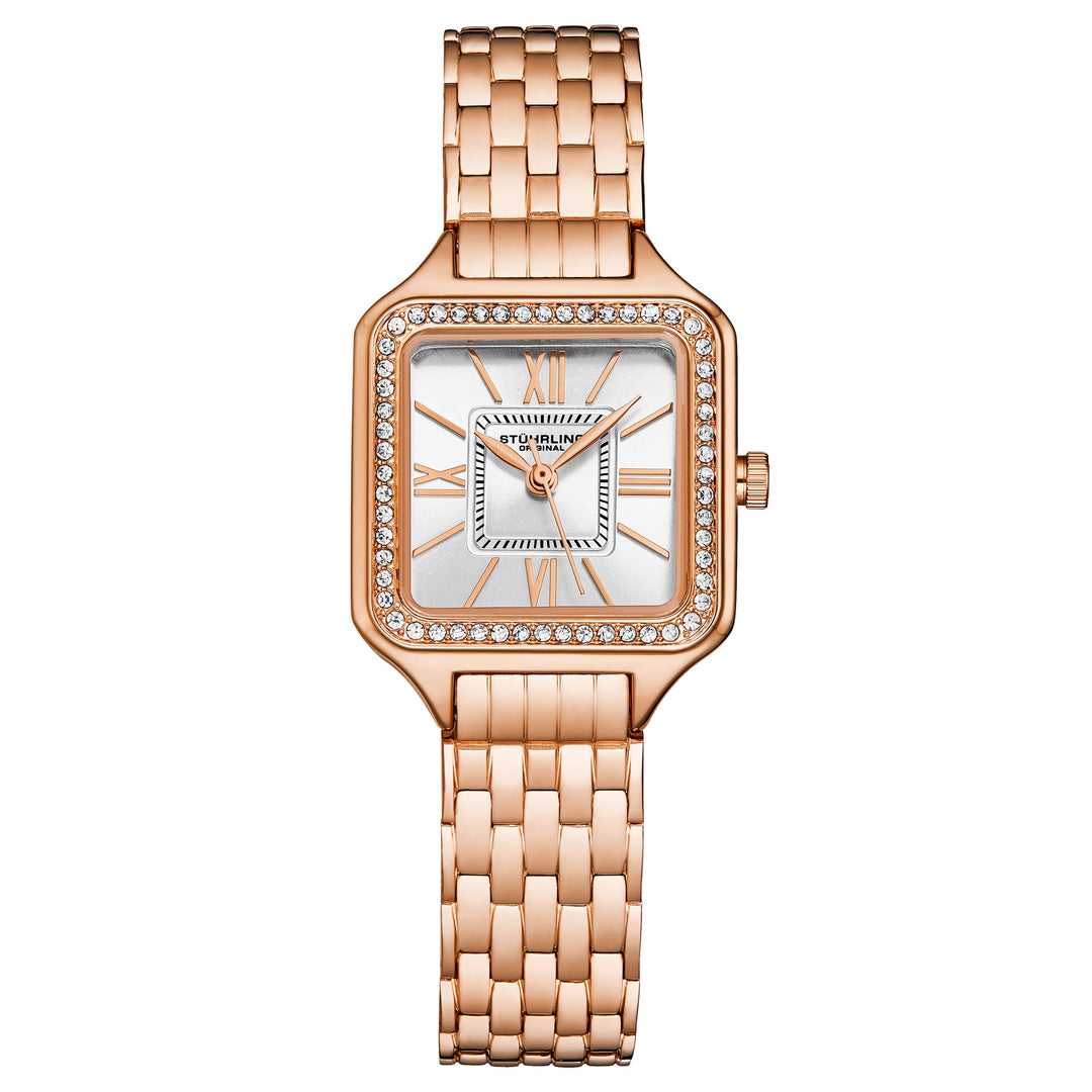 Confidant Square Crystal Classic Rose/square | Silver Dial
