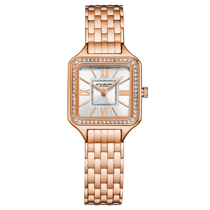 Confidant Square Crystal Classic Rose/square | Silver Dial