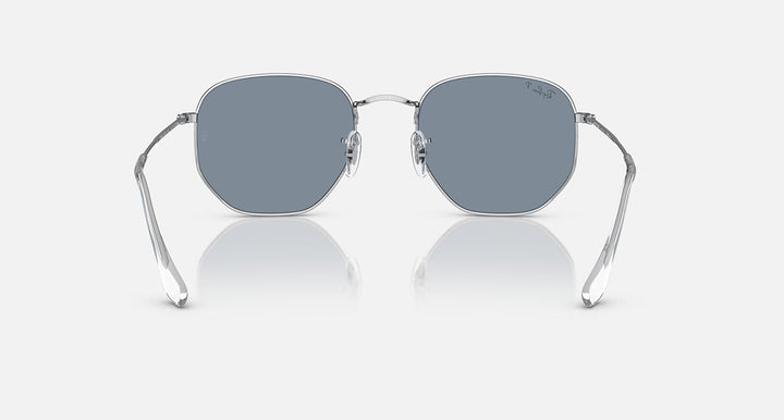 HEXAGONAL FLAT LENSES UNISEX Silver / Polar Blue |  Dial