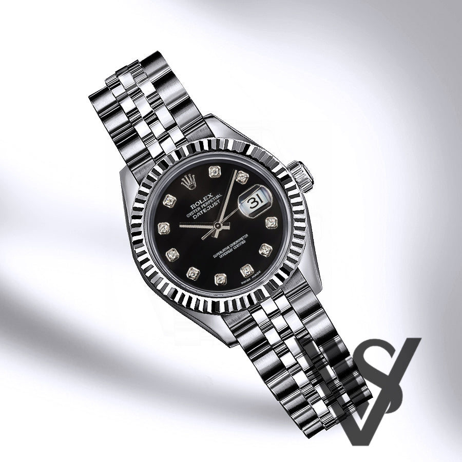 New Rolex - Datejust - 36mm Black Diamond Dial Stainless Steel Jubilee Bracelet