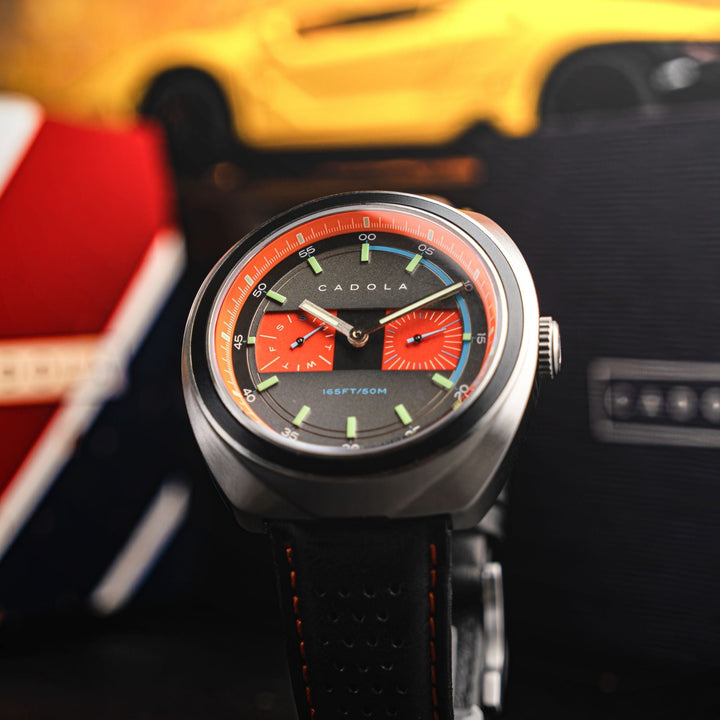 Giulia Calendar Grey / Black Leather | Grey Dial