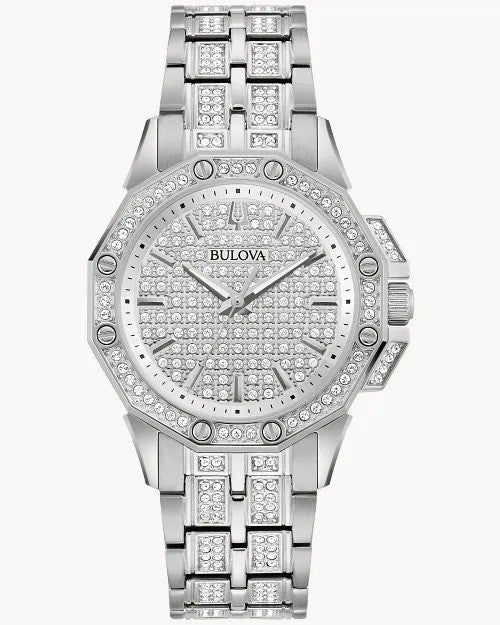 Octava 34mm / Crystal Pave / Silver | Crystal Pave Dial