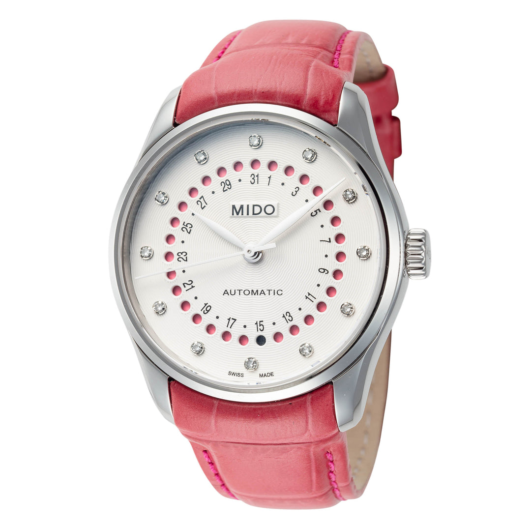 Baroncelli II 33mm / White / Pink | White Dial