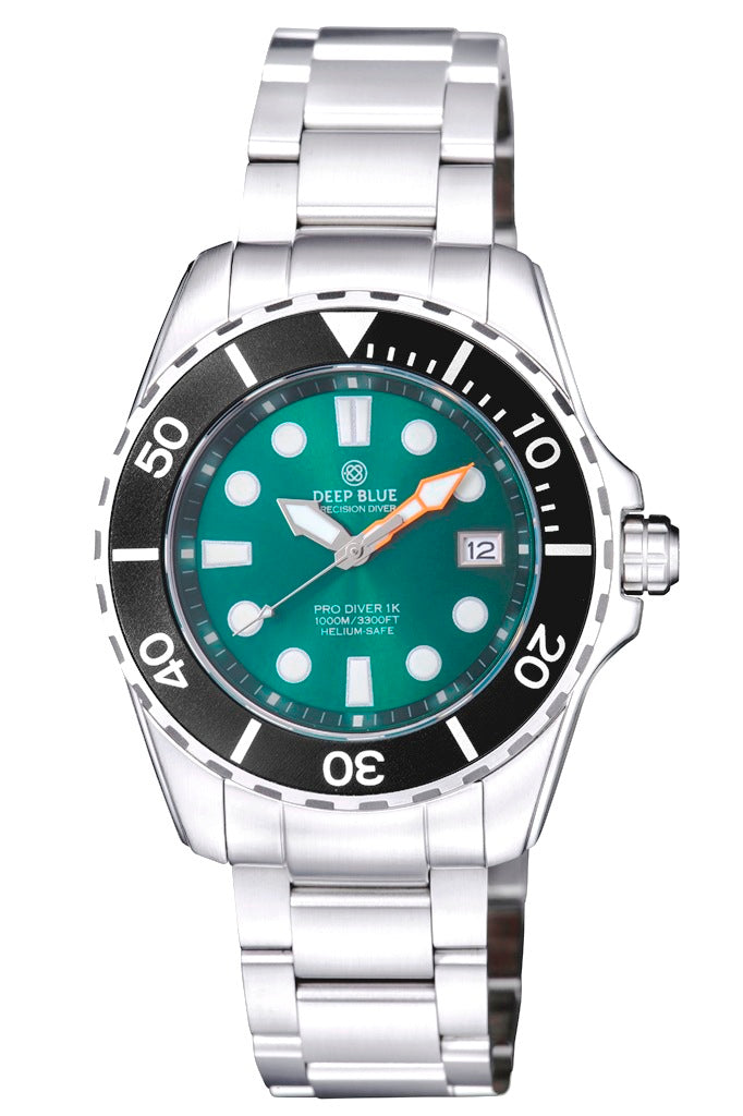 PRO DIVER 1K 1000M AUTOMATIC ALL PURPOSE DIVER STRAP AP DIVER 1000 EMERALD GREEN