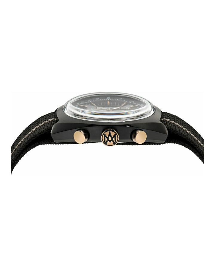 TS2 Chrono Black IP/Black Nylon Strap Black Dial