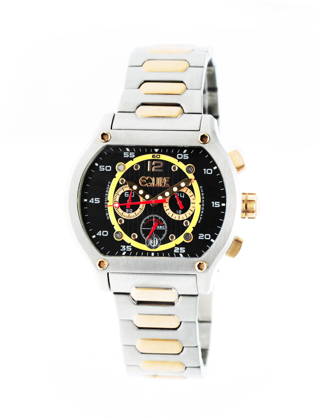Dash Chronograph 316L Stainless Steel Band Silver/Black/Gold