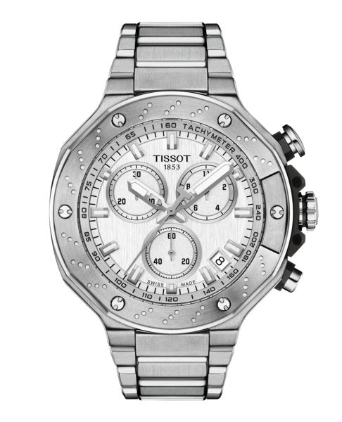T-Race Chronograph Silver-tone Silver Dial