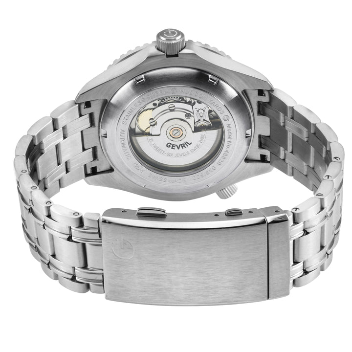 Hudson Yards Swiss Made Automatic SW200 Diver watch Silver Tungsten bezel, Unidi