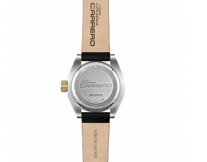 FreeZone-CH Blue-Gold tone / Black Strap Blue Dial