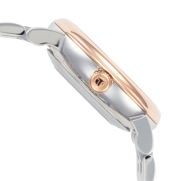 Carson 30mm / Silver / Silver and Rose Gold Silver Dial