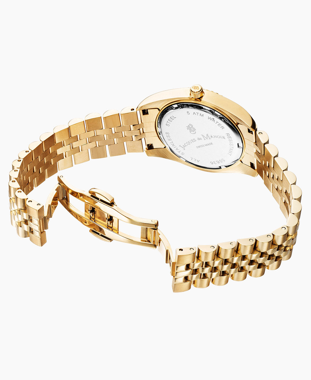 Inspiration Gold Stainless Steel Bracelet Black Dial