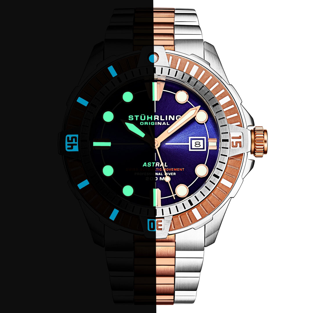 Astral Silver Rose Gold two toned/Stainless /Navy Dial | Navy Dial