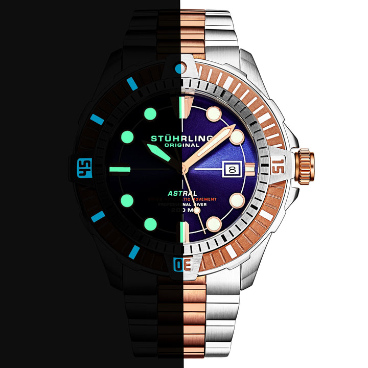 Astral Silver Rose Gold two toned/Stainless /Navy Dial | Navy Dial