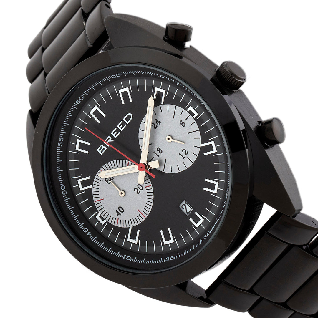 Racer Chronograph Bracelet Watch w/Date Black | Black Dial