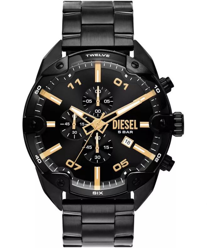 Spiked Black dial / Black Stainless Steel Bracelet Black Dial