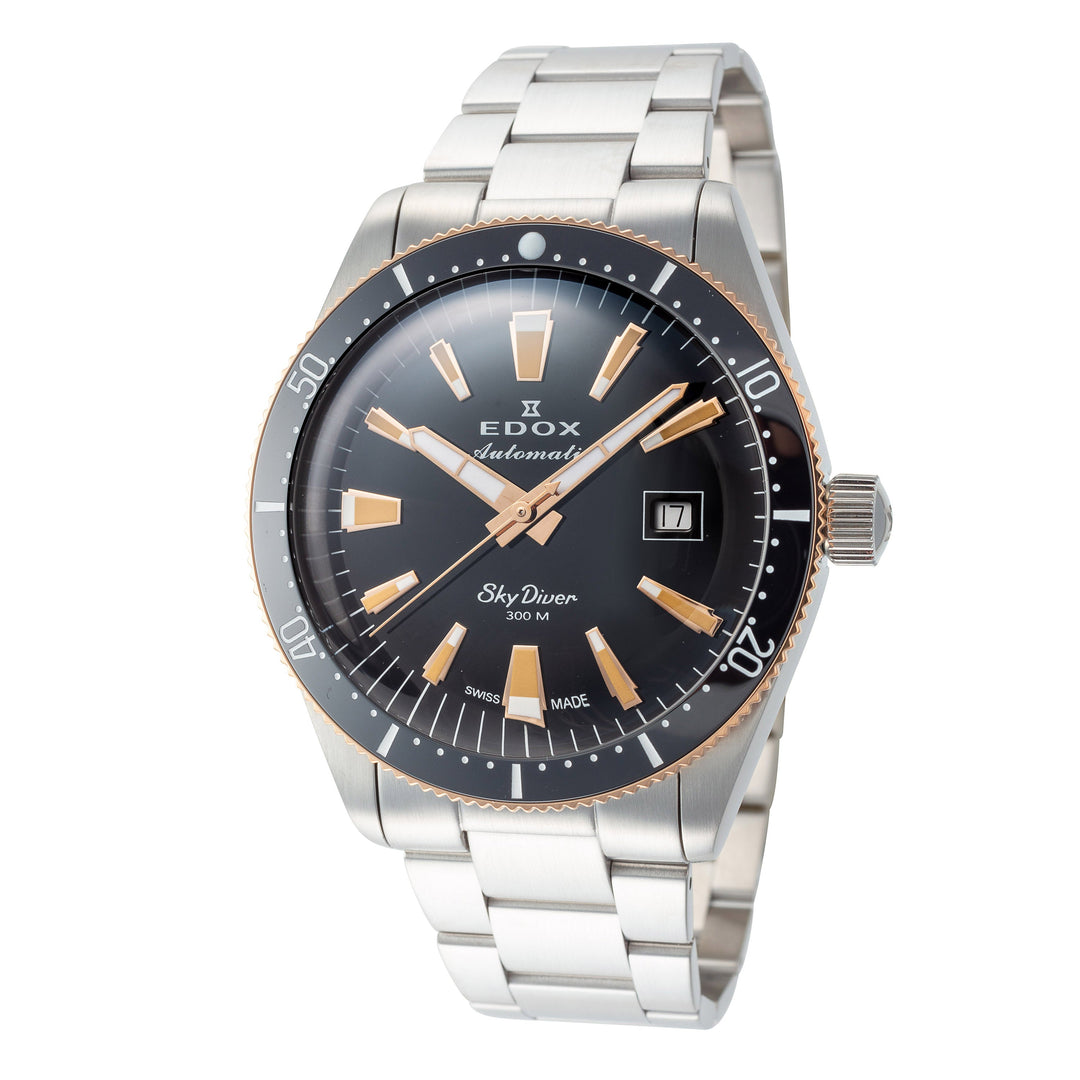 SkyDiver 42mm / Black / Silver | Black Dial
