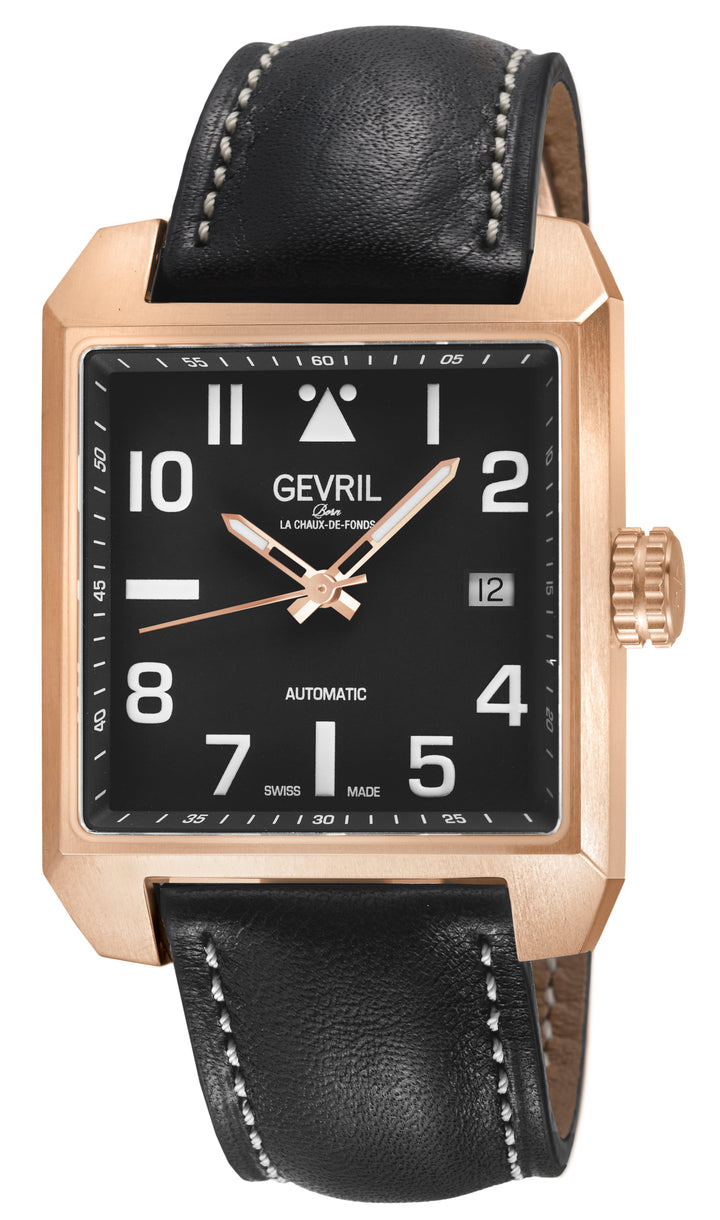 Herald Square Black Dial / Black Leather Strap Black Dial
