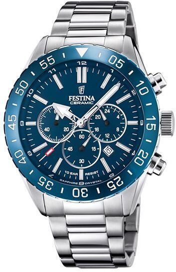 Ceramic Blue / Stainless Steel | Blue Dial