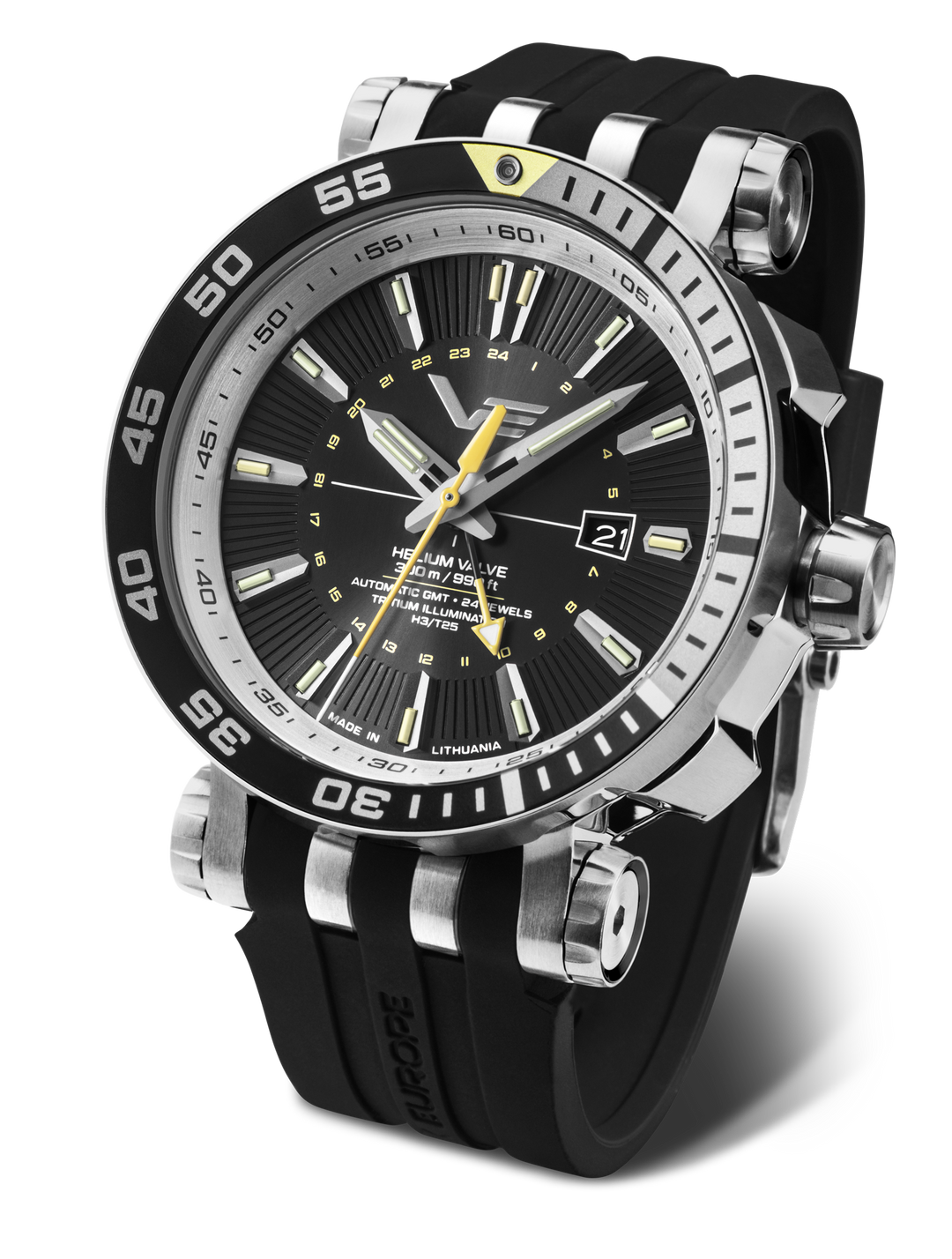 Energia GMT Black Dial / Black Leather Black Dial