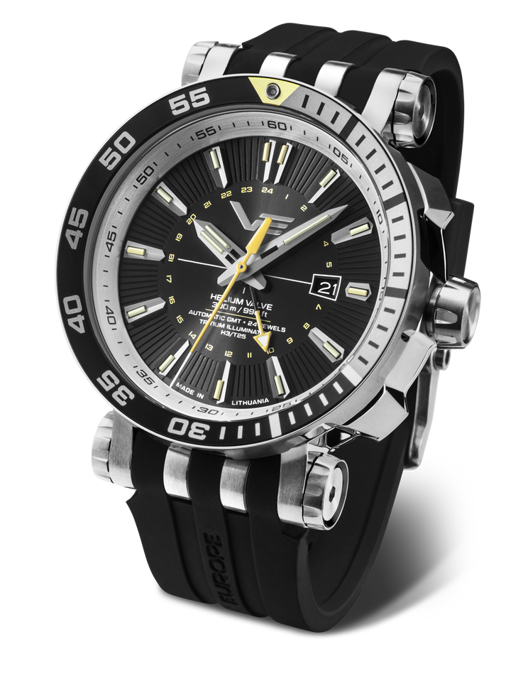 Energia GMT Black Dial / Black Leather Black Dial