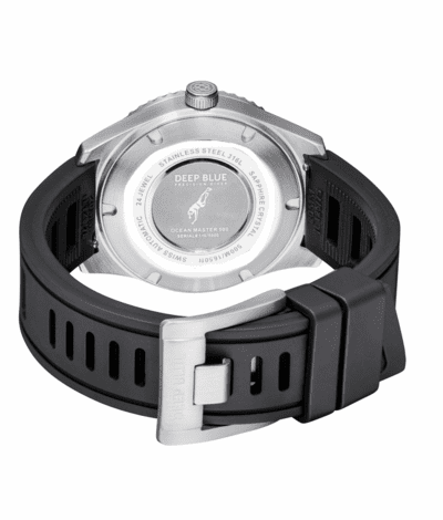 Ocean Master 500 40mm Black / Orange Hands Dial A / Rubber | Black Dial