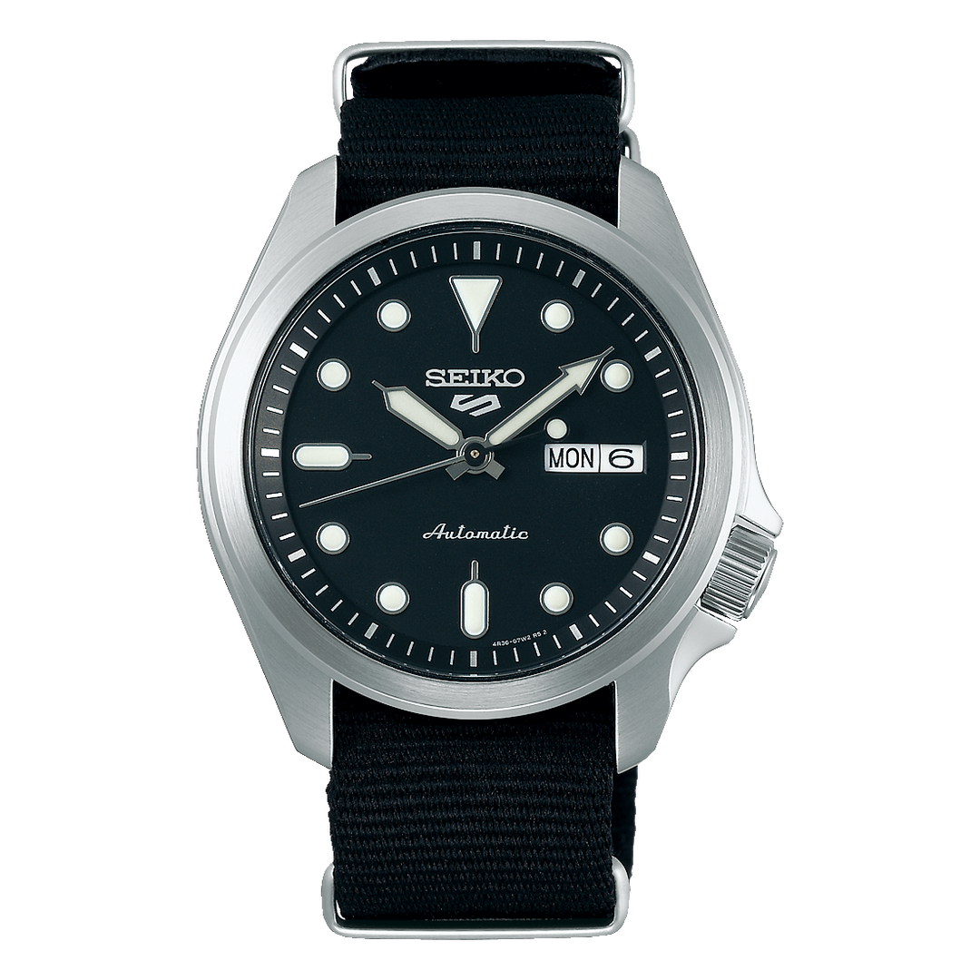 5 Sports SKX Series Black Dial Black Nylon Strap 40mm Black Dial