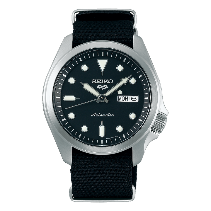 5 Sports SKX Series Black Dial Black Nylon Strap 40mm Black Dial