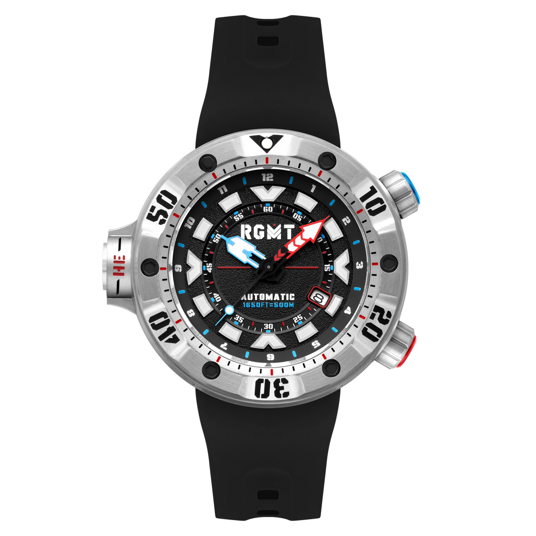 Depth Charge Automatic Black  / Silicone | Black Dial