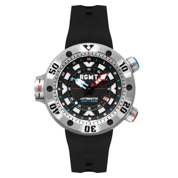 Depth Charge Automatic Black  / Silicone | Black Dial